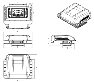 Электрический кондиционер моноблок TITAN PRO 12V