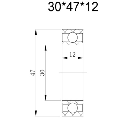 01-0876 Подшипник компрессора кондиционера Титан 47x30x12