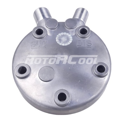 RC-U0815 Крышка компрессора на Sanden 5Н, выходы - вертикальные, O-Ring, 3/4"-16UNF, 7/8"-14UNF