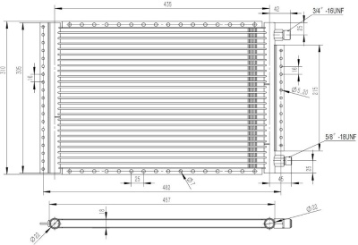 20-1885 Конденсатор кондиционера Титан 12"х18"х18мм