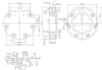 01-0611 Крышка компрессора вертикальная Титан 7H с фланцевым соединением UK 5639