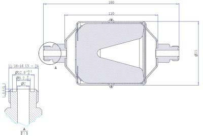 17-1952 Фильтр-осушитель автомобильного кондиционера Титан 160ммх75мм 2х11/16-16UNF ORFS аналог DCL/DML 163