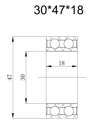 01-0875 Подшипник компрессора кондиционера Титан 47x30x18