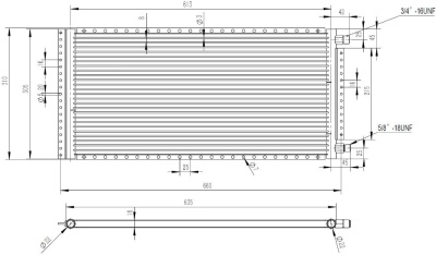 20-1887 Конденсатор кондиционера Титан 12"х25"х18мм