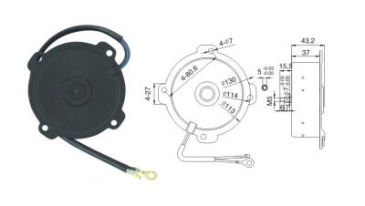 08-1396 Электромотор осевого вентилятора Титан 120w 24V Pusher