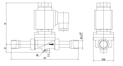 21-2864 Клапан соленоидный Титан 1/2 ODF NO в сборе с катушкой 12V пайка