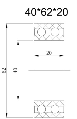 01-0792 Подшипник компрессора кондиционера Титан 62x40x20